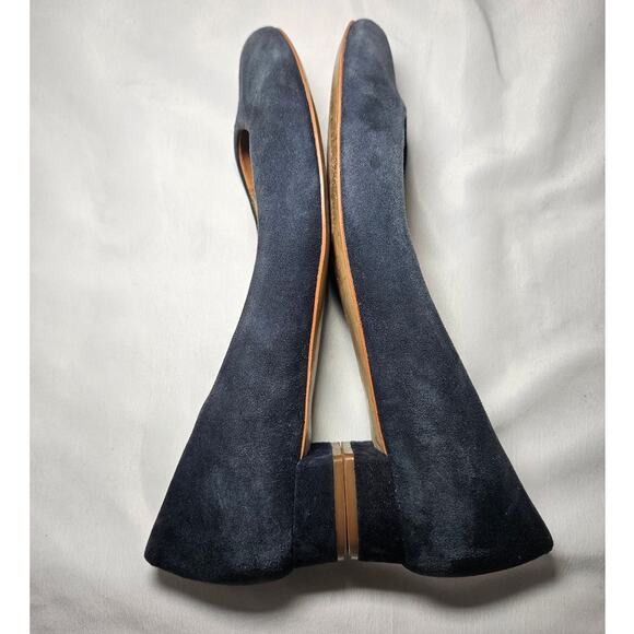 🆓 FREE J. Crew Factory Gray Blue Lily Suede Covered-Heel Flats sz 7.5 Basic 🆓 - Picture 2 of 12